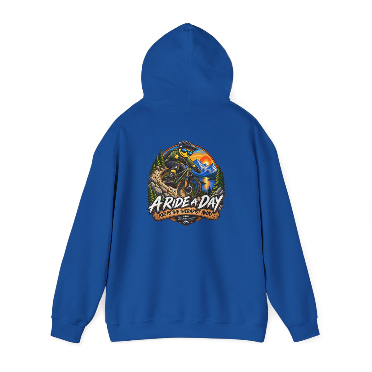 A Ride a Day Keeps the Therapist Away™ Mountain Bike Hoodie | Mood Therapy Co.