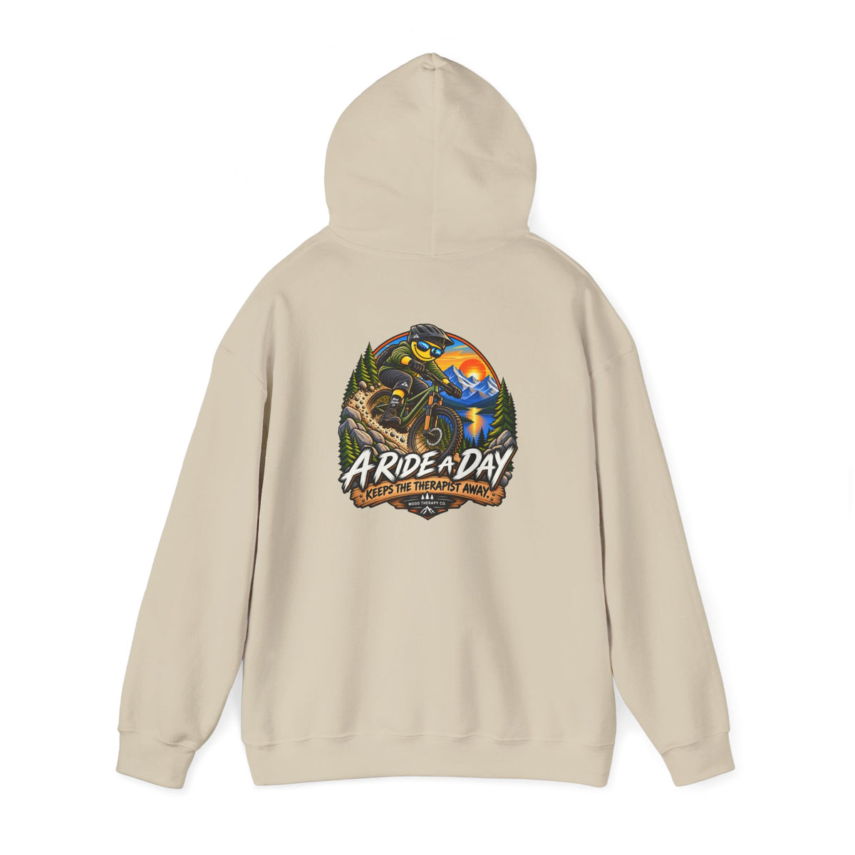 A Ride a Day Keeps the Therapist Away™ Mountain Bike Hoodie | Mood Therapy Co.