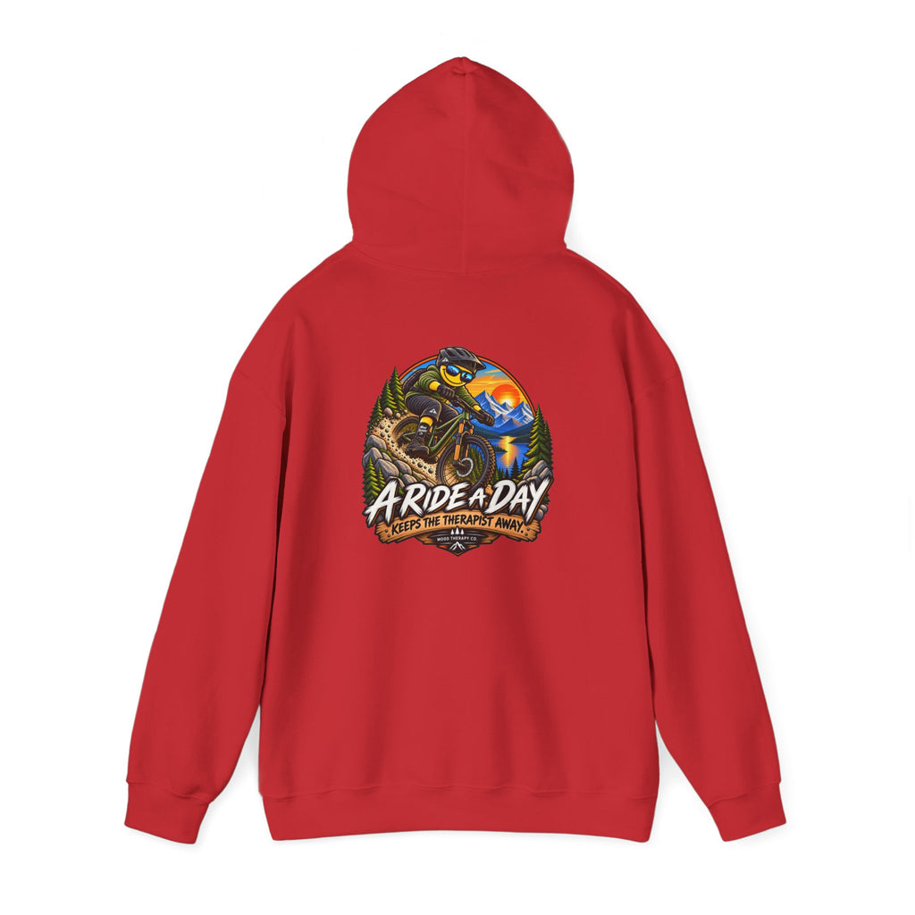 A Ride a Day Keeps the Therapist Away™ Mountain Bike Hoodie | Mood Therapy Co.