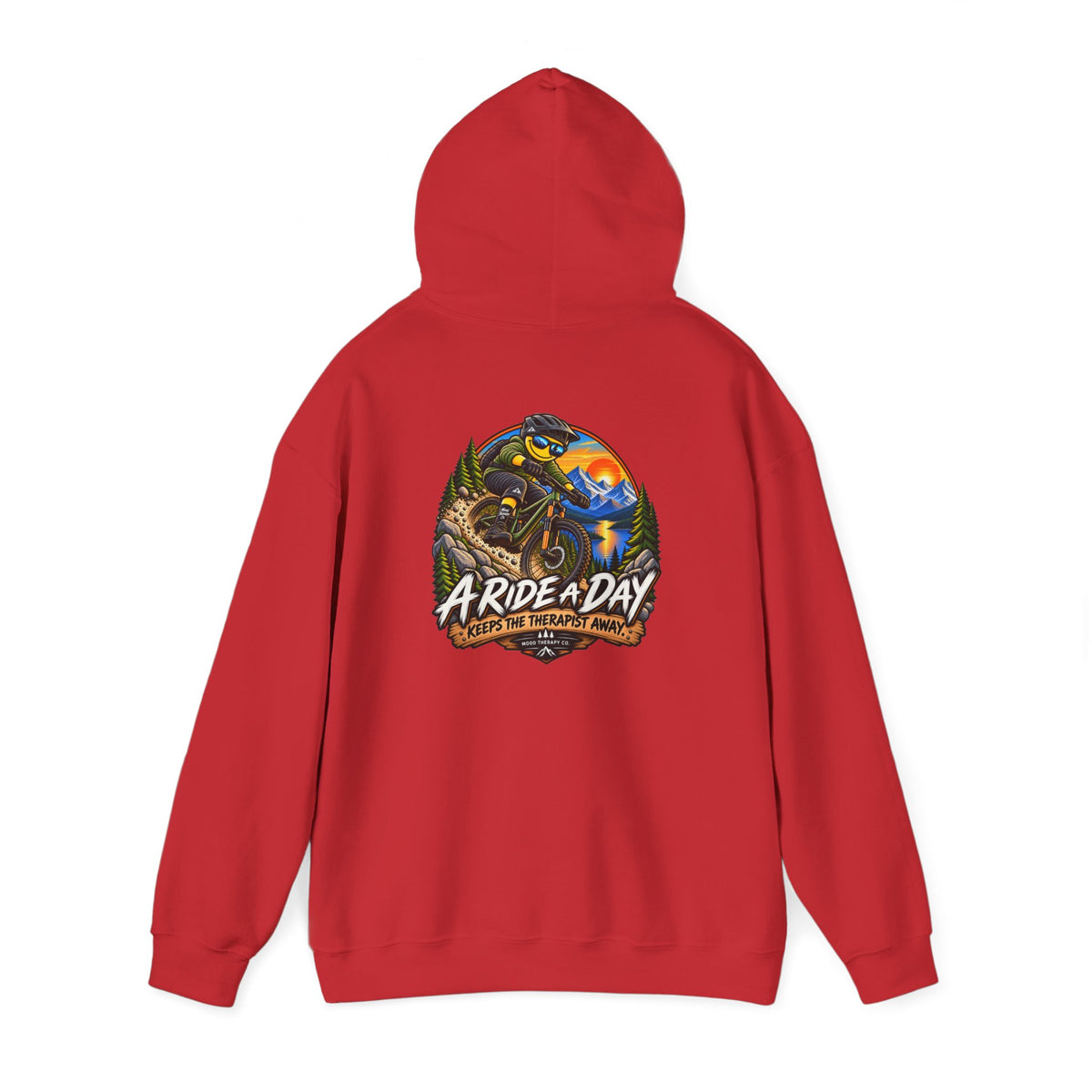 A Ride a Day Keeps the Therapist Away™ Mountain Bike Hoodie | Mood Therapy Co.