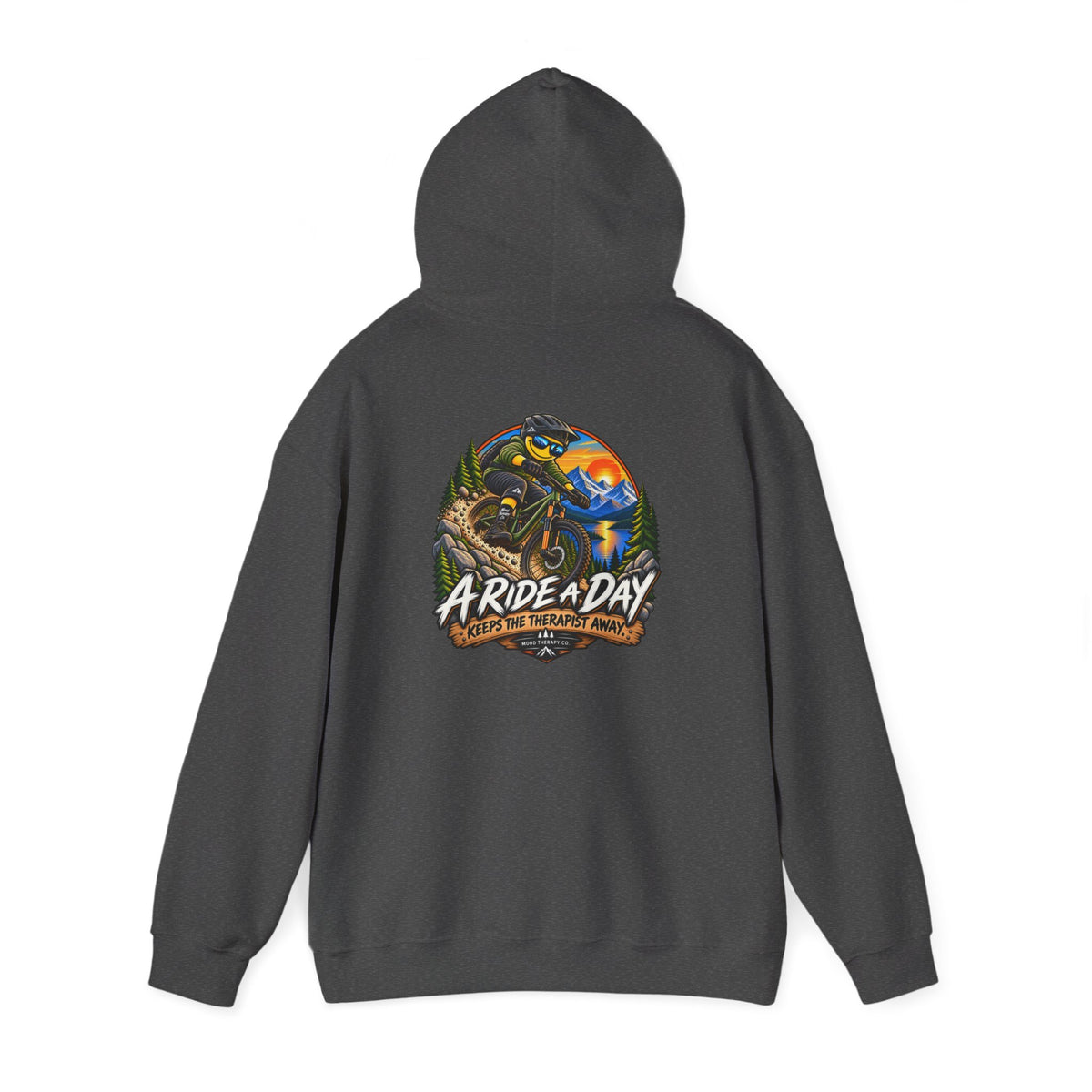 A Ride a Day Keeps the Therapist Away™ Mountain Bike Hoodie | Mood Therapy Co.